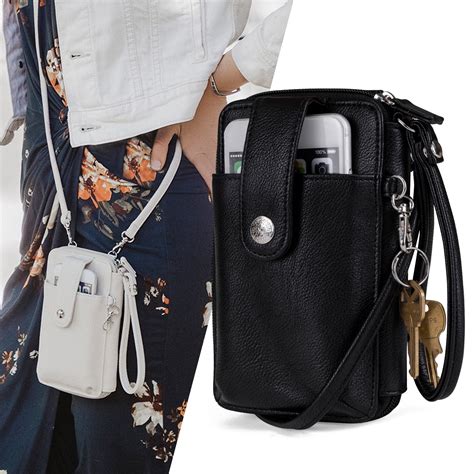 leather cell phone purse with rfid protection|small crossbody wallet purses rfid.